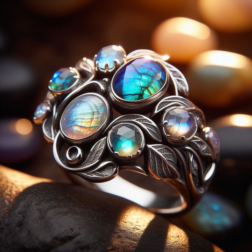 Renk Değiştiren Doğal Taşlı Yüzük