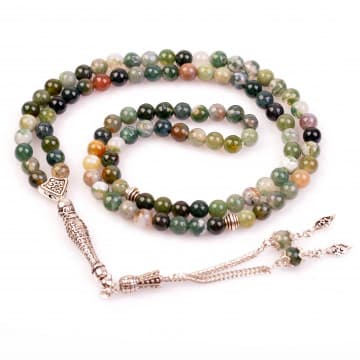 Akik Taşı Dua Tesbihi - Hint Akiği -  6 mm - 2