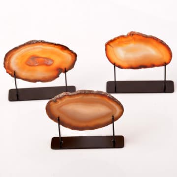 Akik Taşı Plaka - Metal Standlı - 1