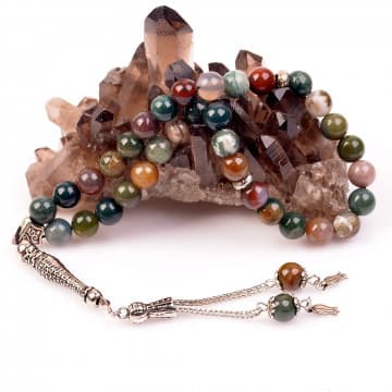 Akik Taşı Tesbih - 8mm Hint Akiği - 1