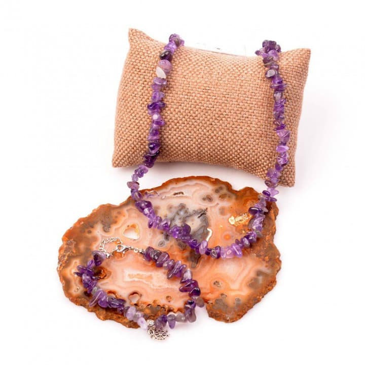 Ametist Taşı Kolye ve Bileklik Seti