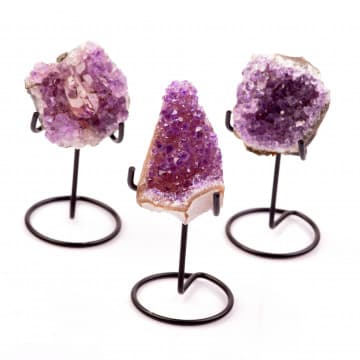 Ametist Taşı Kütle - Metal Standlı - 2