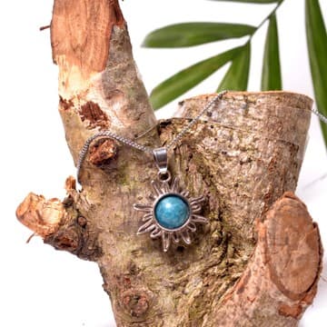 Apatit Taşı Güneş Kolye - 1