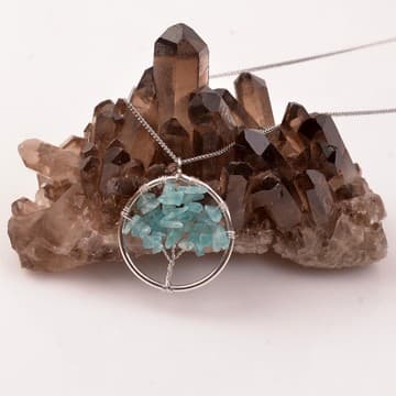 Apatit Taşı Kolye - Hayat Ağacı - 2