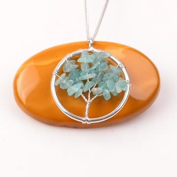 Apatit Taşı Kolye - Hayat Ağacı - 1