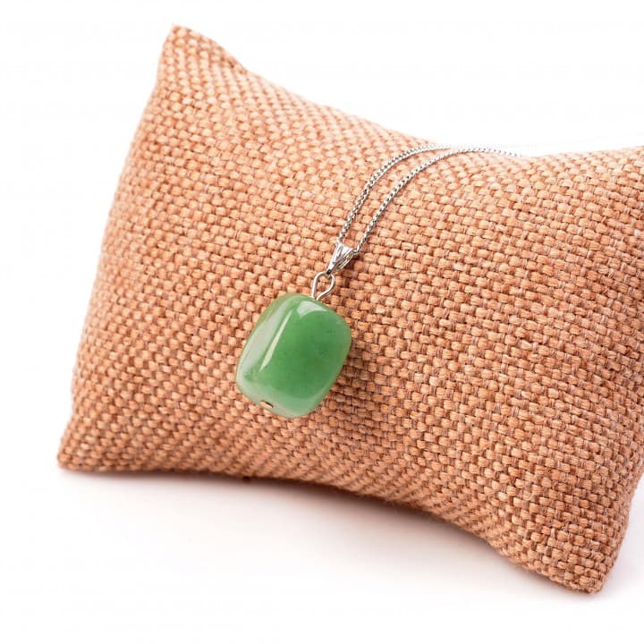 Aventurin Taşı Kolye - Küp Şeklinde