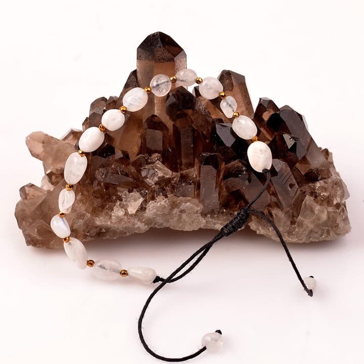 Ay Taşı İpli Bileklik - Ayarlamalı