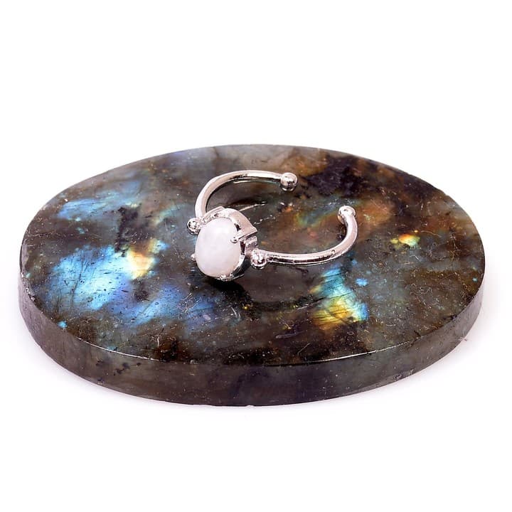 Ay Taşı Yüzük - Ayarlamalı