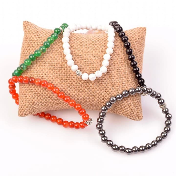 Beş Adet Doğal Taş Bileklik / 6 mm