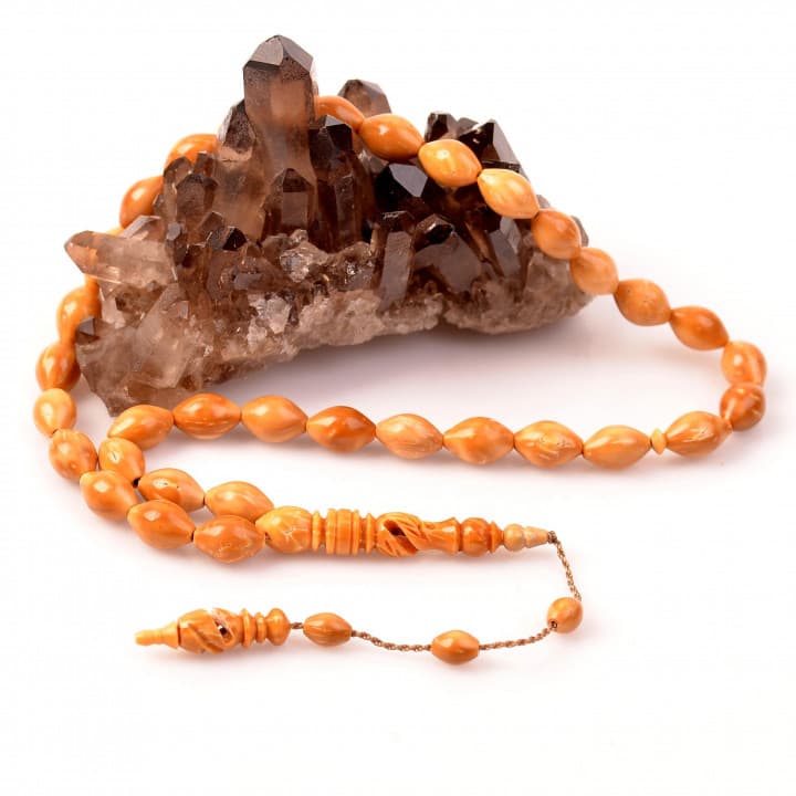 Beyzi Kesim Kuka Tesbih 8*12 mm - Saray Kukası