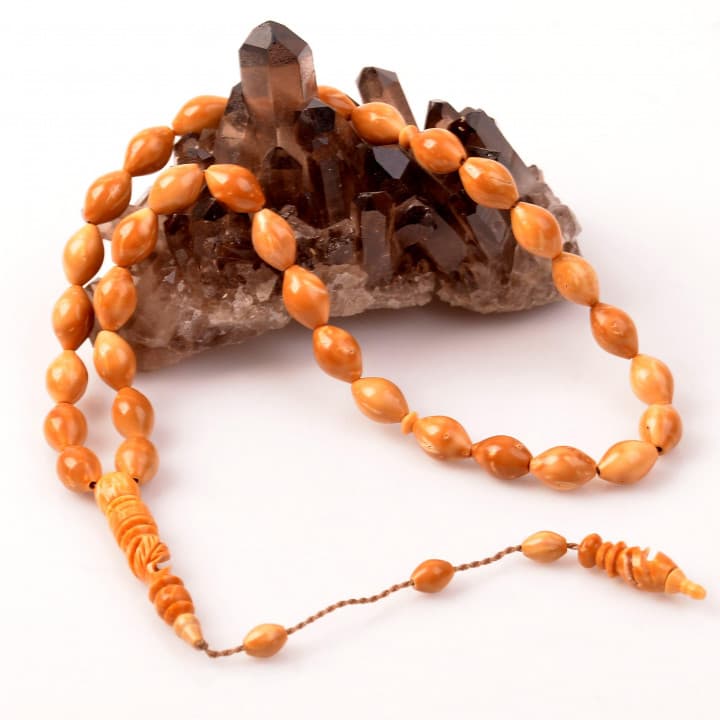 Beyzi Kesim Kuka Tesbih 8*12 mm - Saray Kukası