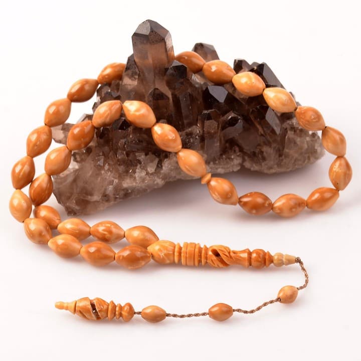 Beyzi Kesim Kuka Tesbih 8*12 mm - Saray Kukası