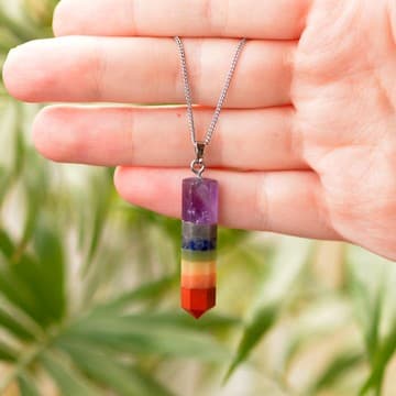 Çakra Taşlarıdan Kalem Kolye - 1