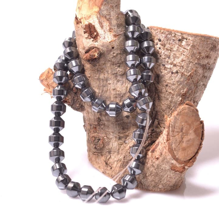 Çift Huni Hematit Taşı Dizi - 8 mm