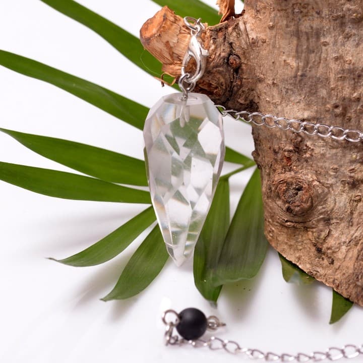 Faset Kesim Kristal Kuvars Taşı Pandül - Sarkaç