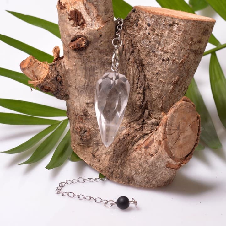 Faset Kesim Kristal Kuvars Taşı Pandül - Sarkaç