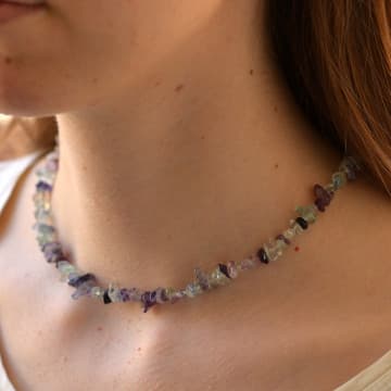 Florit Taşı Şekilsiz Kolye - 1