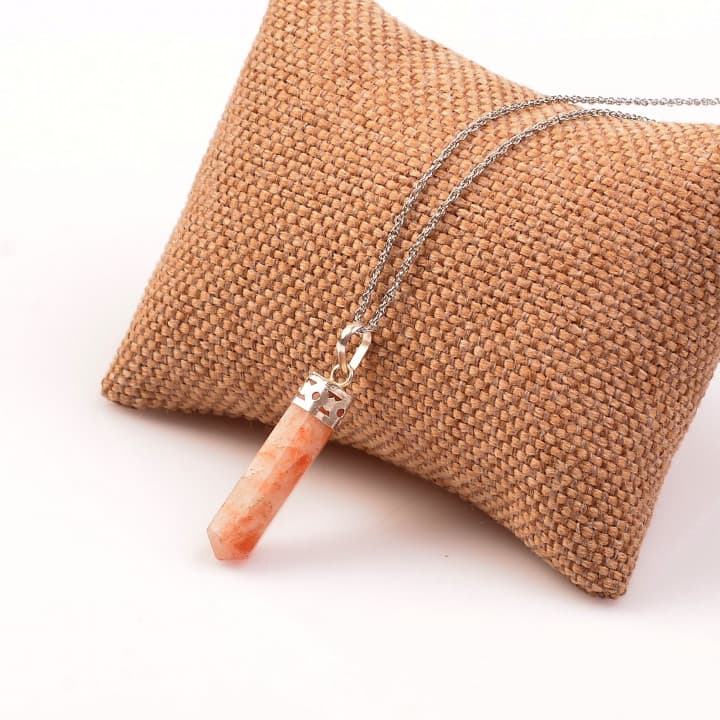 Güneş Taşı Kolye - Kazık Şeklinde