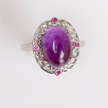 Hanedan Model Ametist Taşı Yüzük - 1