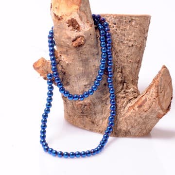 Hematit Taşı Dizi 4 mm - Mavi Renk - 2