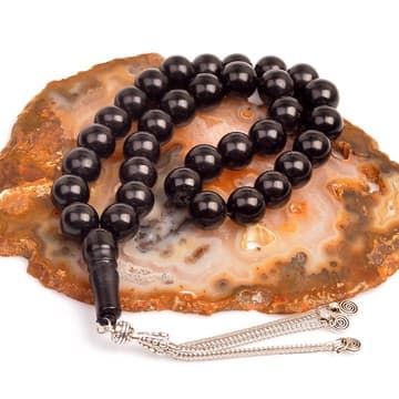 Oltu Taşı Tesbih 12 mm / Gürcü Oltusu - 1