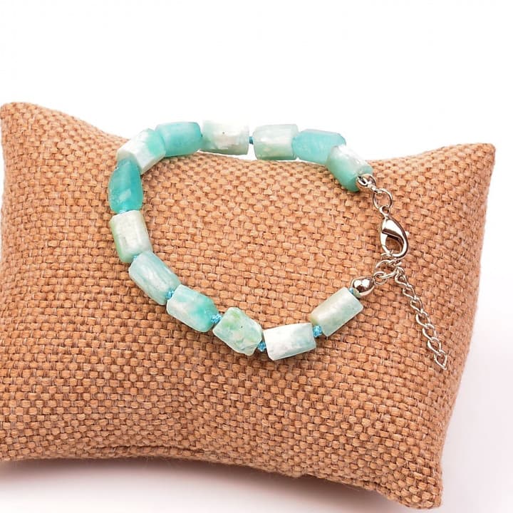 İşlenmemiş Amazonit Taşı Bileklik