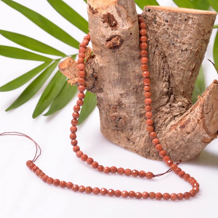 Kahve Yıldız Taşı Faset Kesim Dizi - 4 mm