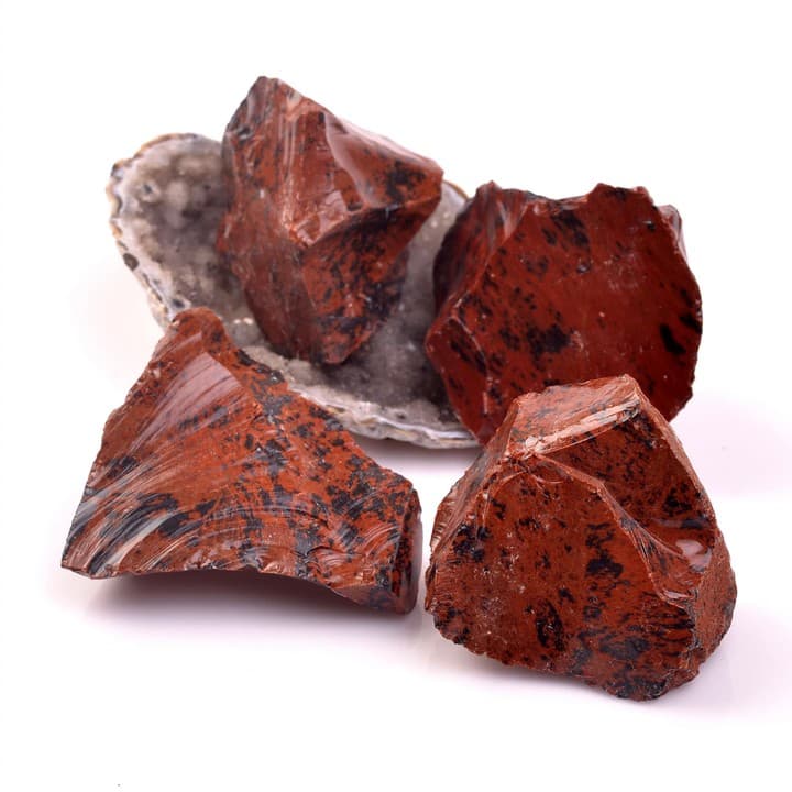 Kahverengi Ham Obsidyen Taşı Kütle