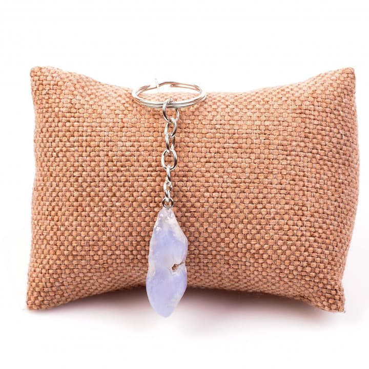 Kalsedon Taşı Anahtarlık - Şekilsiz Taş
