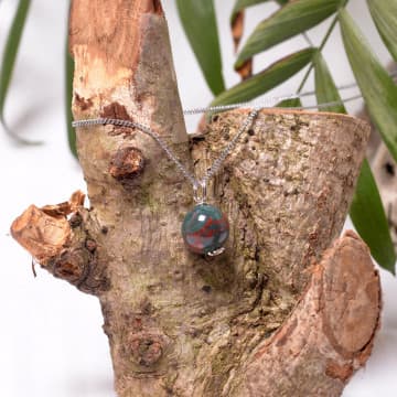 Kan Taşı Kolye - 12 mm - 1