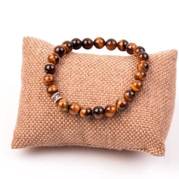 Kaplan Gözü Taşı Bileklik - 8 mm - 1