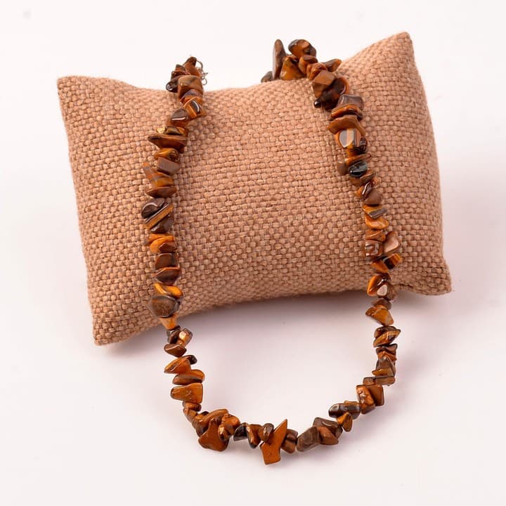 Kaplan Gözü Taşı Şekilsiz Kolye