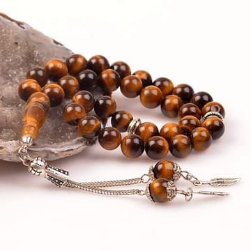 Kaplan Gözü Taşı Tesbih - 8 mm / Taş İmameli - 1