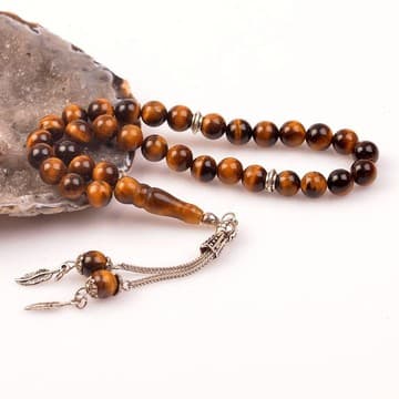 Kaplan Gözü Taşı Tesbih - 8 mm / Taş İmameli - 2