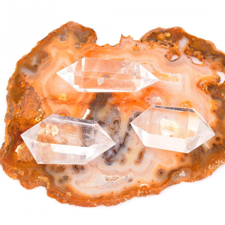 Kristal Kuvars Taşı Çift Uçlu Kazık