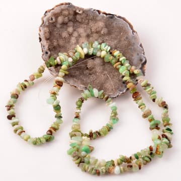 Krizopras Taşı Şekilsiz Dizi - Kırık Taş - 1