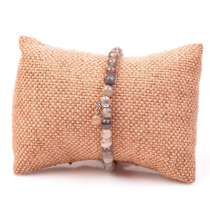 Labradorit Taşı Bileklik 6 mm - Faset Kesim