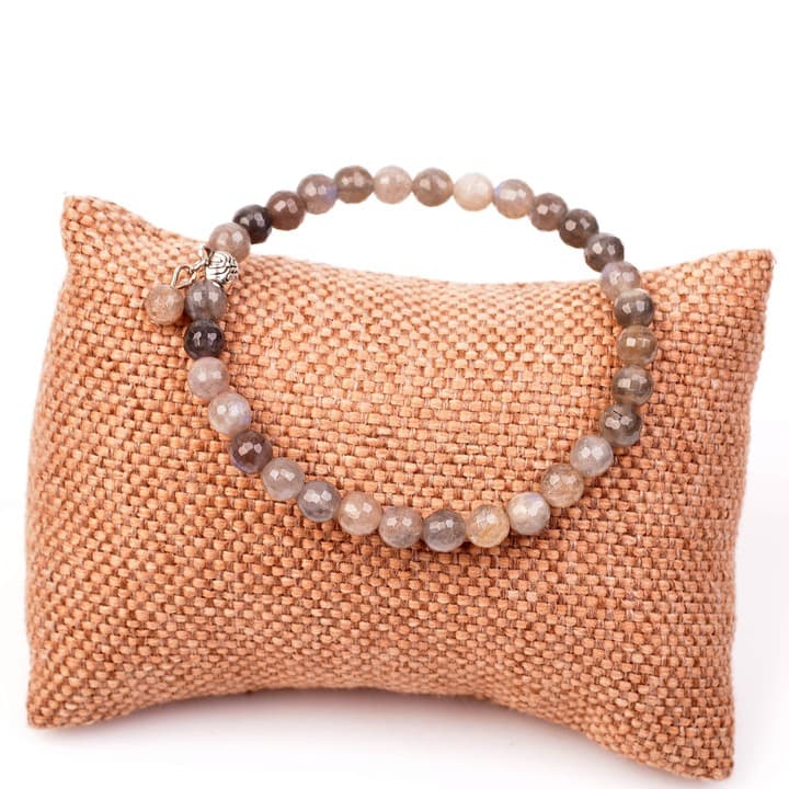 Labradorit Taşı Bileklik 6 mm - Faset Kesim