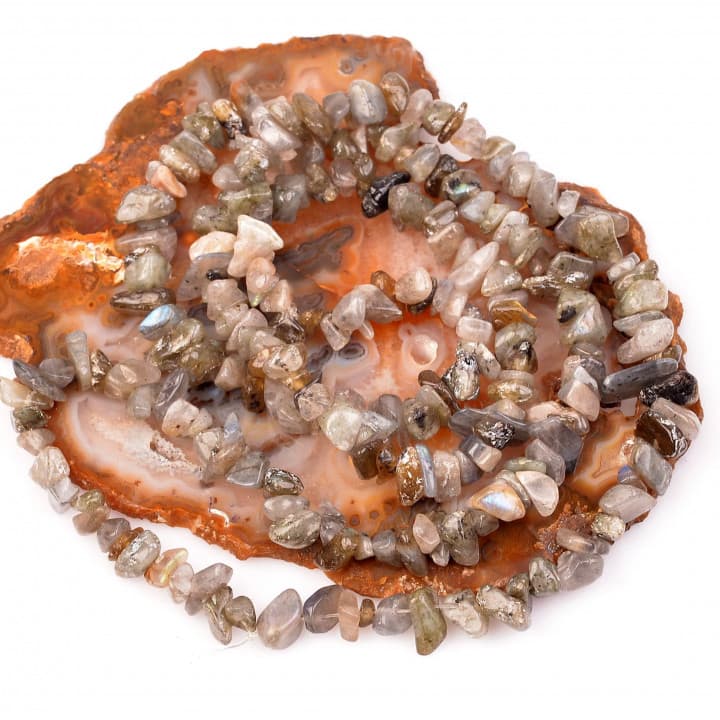 Labradorit Taşı Şekilsiz Dizi - Kırık Taş