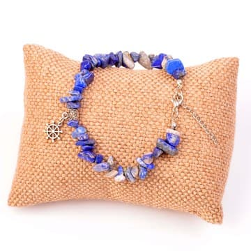 Lapis Lazuli Taşı Şekilsiz Bileklik - 1