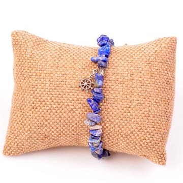 Lapis Lazuli Taşı Şekilsiz Bileklik - 2