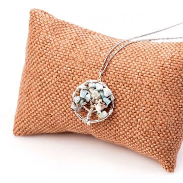 Larimar Taşı Kolye - Hayat Ağacı - 1