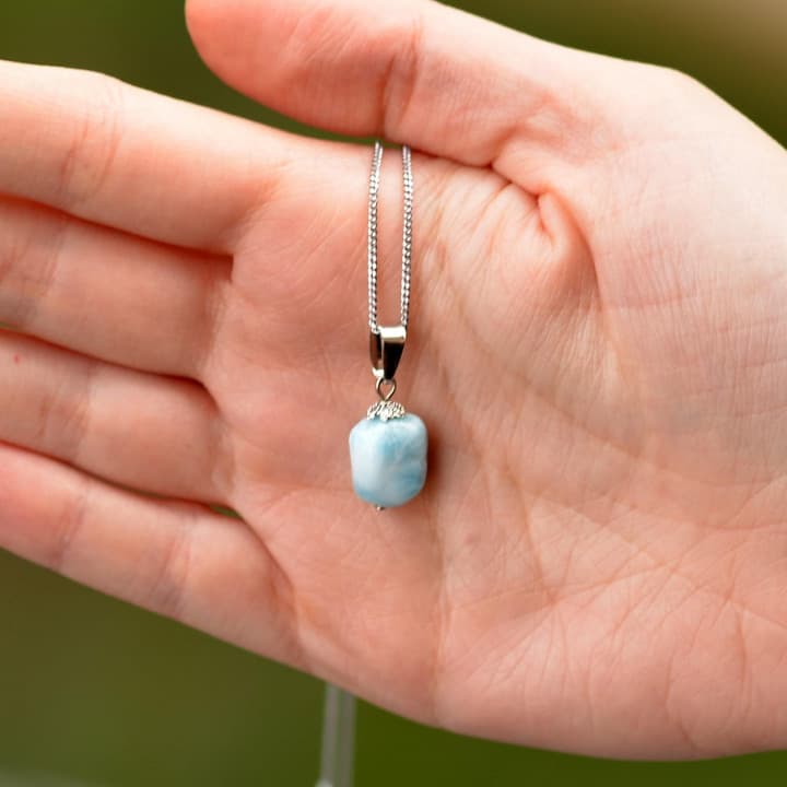 Larimar Taşı Şekilsiz Kolye