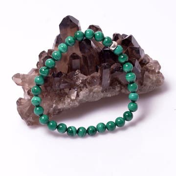 Malahit Taşı Bileklik - 6 mm - 2