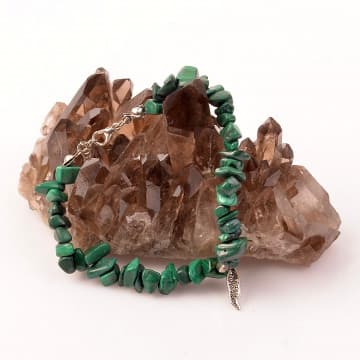 Malakit Taşı Şekilsiz Bileklik - Malahit Taşı - 1