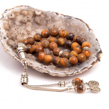 Mat Kaplan Gözü Taşı Tesbih - 8 mm - 1