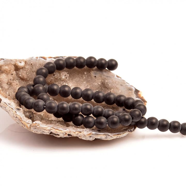 Mat Obsidyen Taşı Dizi (8 mm)