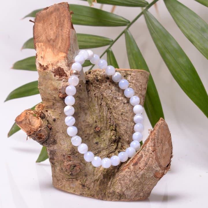 Mavi Kalsedon Taşı Bileklik - 6 mm