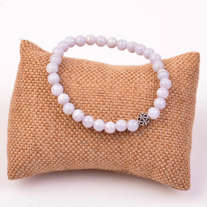 Mavi Kalsedon Taşı Bileklik - 7 mm