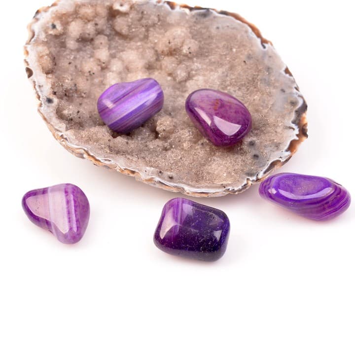 Mor Hareli Akik Taşı Kütle